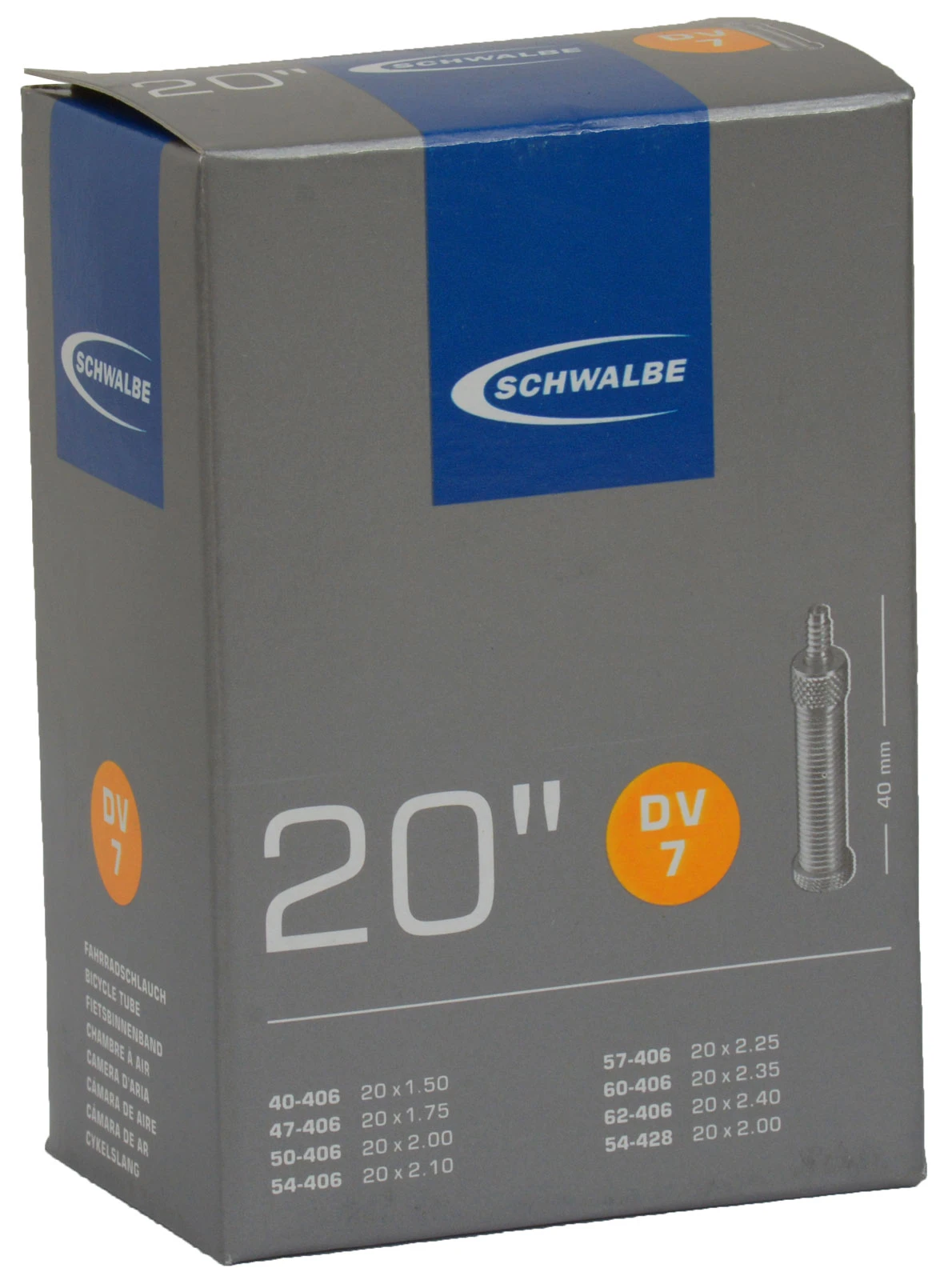 Schwalbe Tuyau DV 7 Pour 20" 3 Schwalbe Tuyau DV 7 Pour 20"