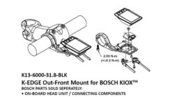 K-Edge E-Bike Mount Mount Pour Guidon Bosch KIOX Out-Front -Vélos Matériel Magasin 20112152 Bosch KIOX Out Front E Bike Mount Lenkerhalterung 5