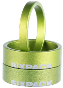 Menace Spacer Set 1 1/8" 11 Menace Spacer Set 1 1/8" -Vélos Matériel Magasin 992005 sixpack spacer menace electric green 03