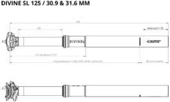 BikeYoke Tige De Selle Divine SL 30,9 Vario -Vélos Matériel Magasin BikeYoke Dimensions Divine SL 125 minF7j1OjNJ6B38R