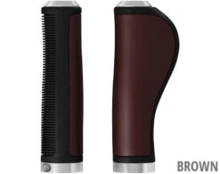 BROOKS Poignées Ergonomic Leather Grips -Vélos Matériel Magasin Brooks Ergonomic Leather Grips brown 8021890579140