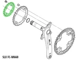 Shimano SLX/DEORE Plateau Pour FC-M660/M617 -Vélos Matériel Magasin FC M660