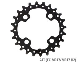 Shimano SLX/DEORE Plateau Pour FC-M660/M617 -Vélos Matériel Magasin Shimano 24T Y1RP24000