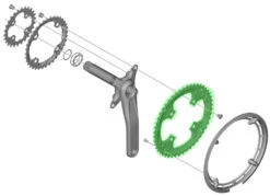 Shimano FC-T6010 Plateau 48T Pour Garde-Chaîne -Vélos Matériel Magasin Shimano FC T6010 Kettenblatt 48 Zahne fur Kettenschutzring