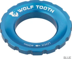 Centerlock Lockring -Vélos Matériel Magasin Wolf Tooth Centerlock Rotor Lockring Blue 3