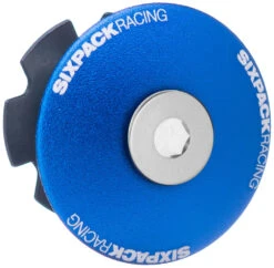 Capuchon Ahead Menace 1 1/8 -Vélos Matériel Magasin sixpack aheadcap menace blue d