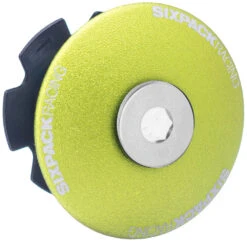 Capuchon Ahead Menace 1 1/8 -Vélos Matériel Magasin sixpack aheadcap menace electric green e